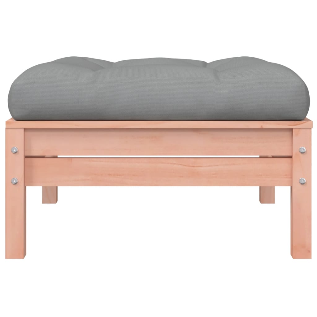NNEVL Garden Footstool with Cushion Solid Wood Douglas