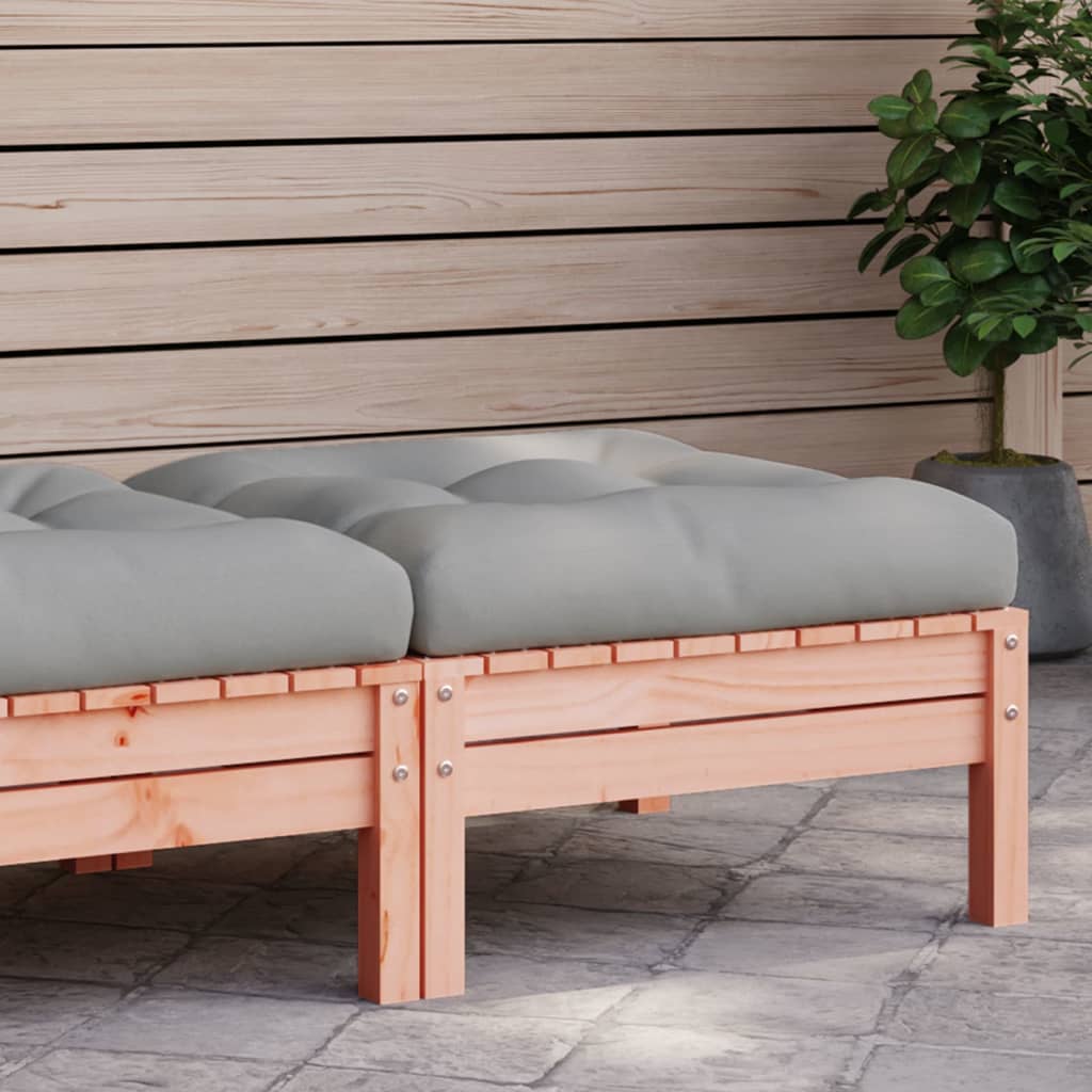 NNEVL Garden Footstool with Cushion Solid Wood Douglas