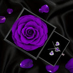 Elegant Heart-Shaped Jewelry Set with Purple Gemstones