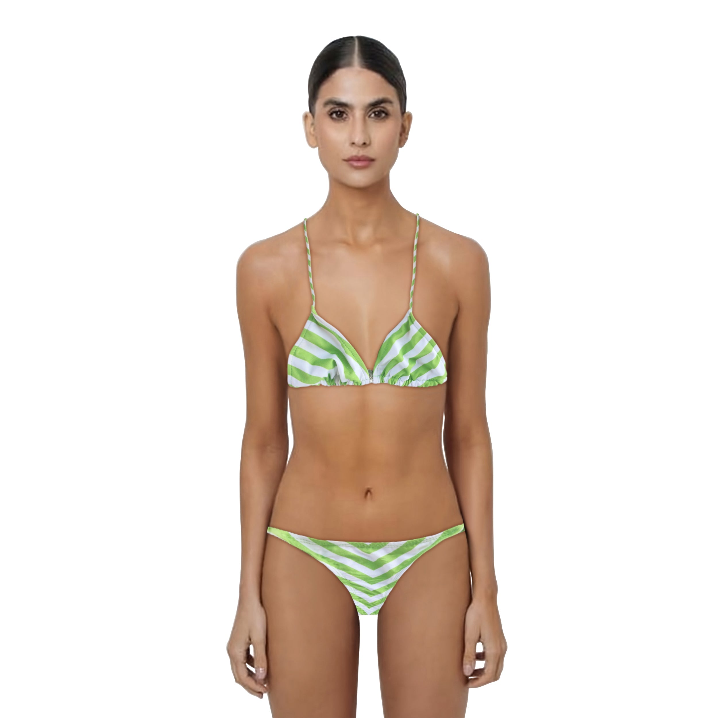 Loco Boutique Chevron Stripes Triangle Bikini Top-0
