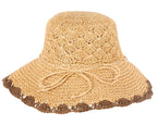 Soft wide brim ladies summer casual beach hat CS017NT-3