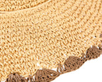 Soft wide brim ladies summer casual beach hat CS017NT-2