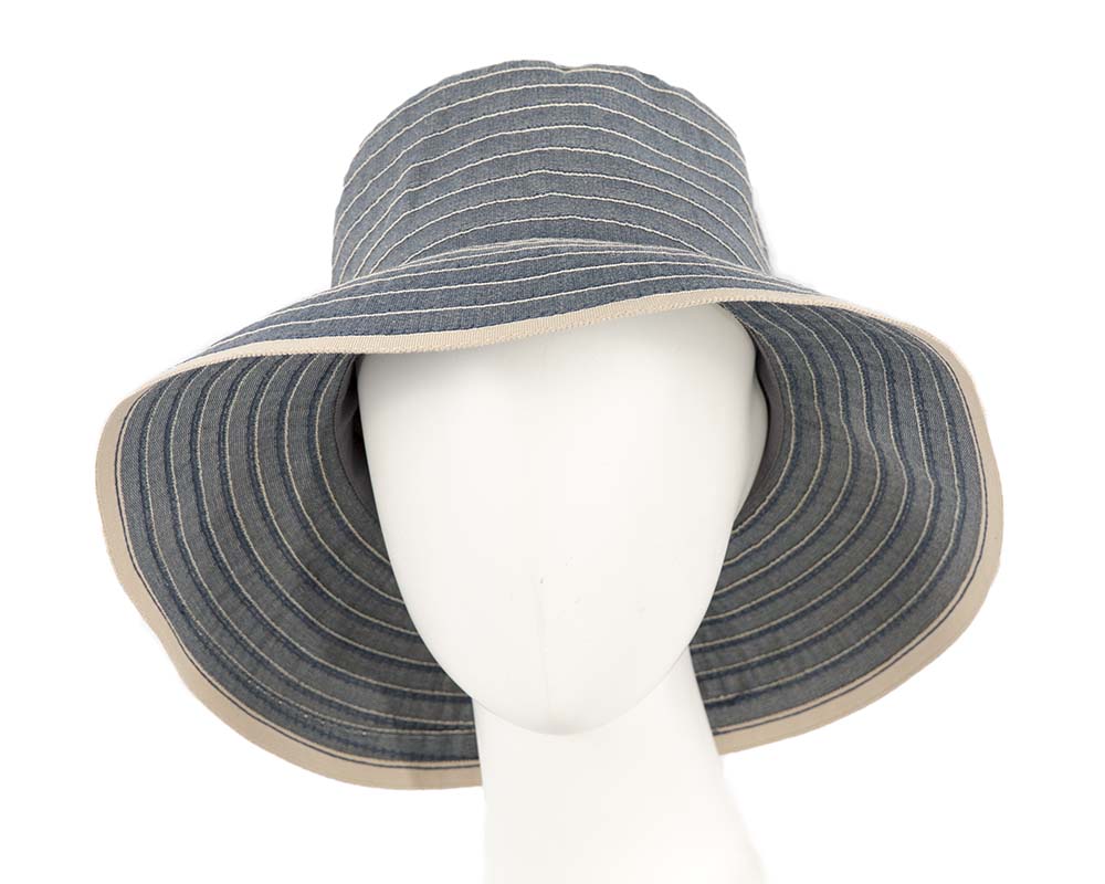 Denim ladies wide brim summer beach hat
