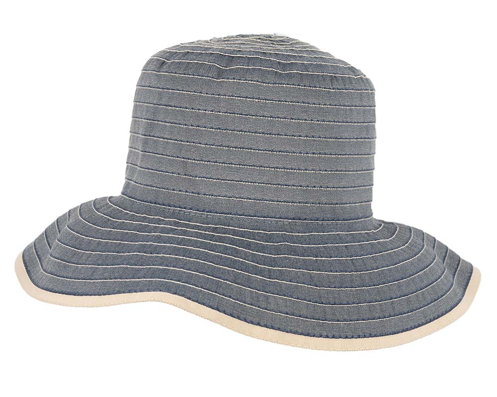 Denim ladies wide brim summer beach hat