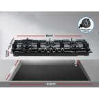 NNEDSZ Gas Cooktop 90cm 5 Burner Stove Hob Cooker Kitchen NG LPG Black Glass-1