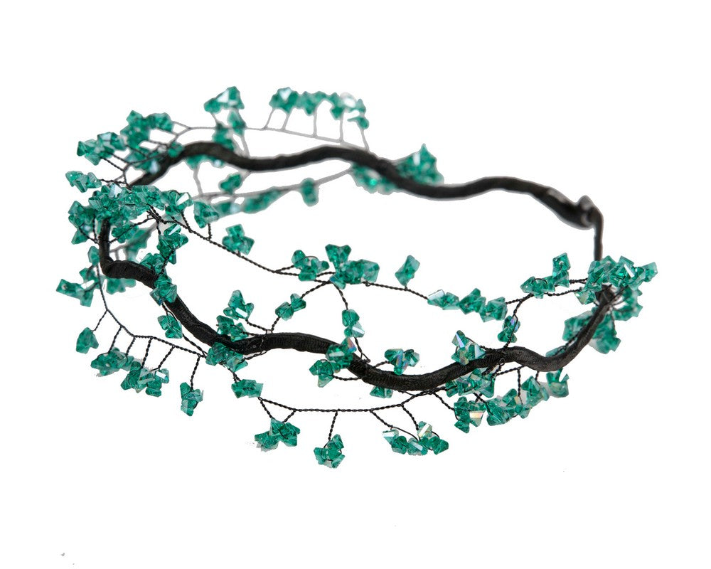 Exclusive teal headband fascinator by Cupids Millinery