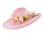Wide brim fashion pink hat by Fillies Collection-1