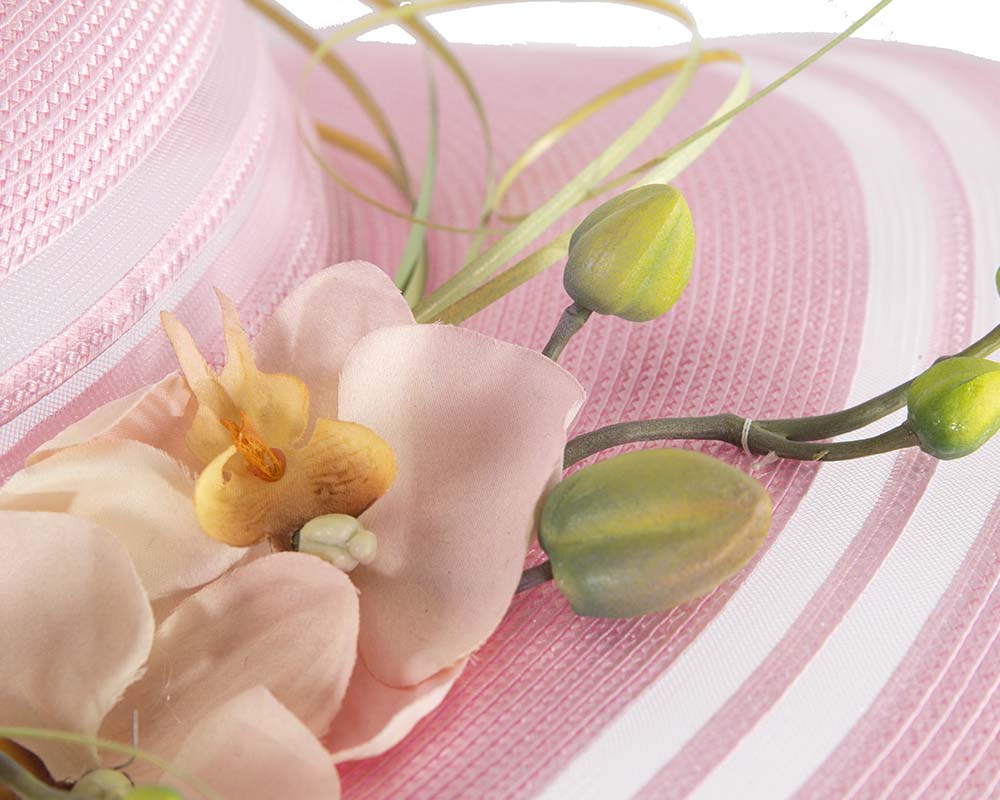 Wide brim fashion pink hat by Fillies Collection-4