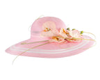 Wide brim fashion pink hat by Fillies Collection-3