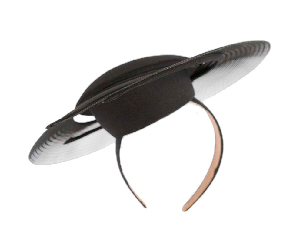 Exclusive black cocktail hat by Cupids Millinery-3