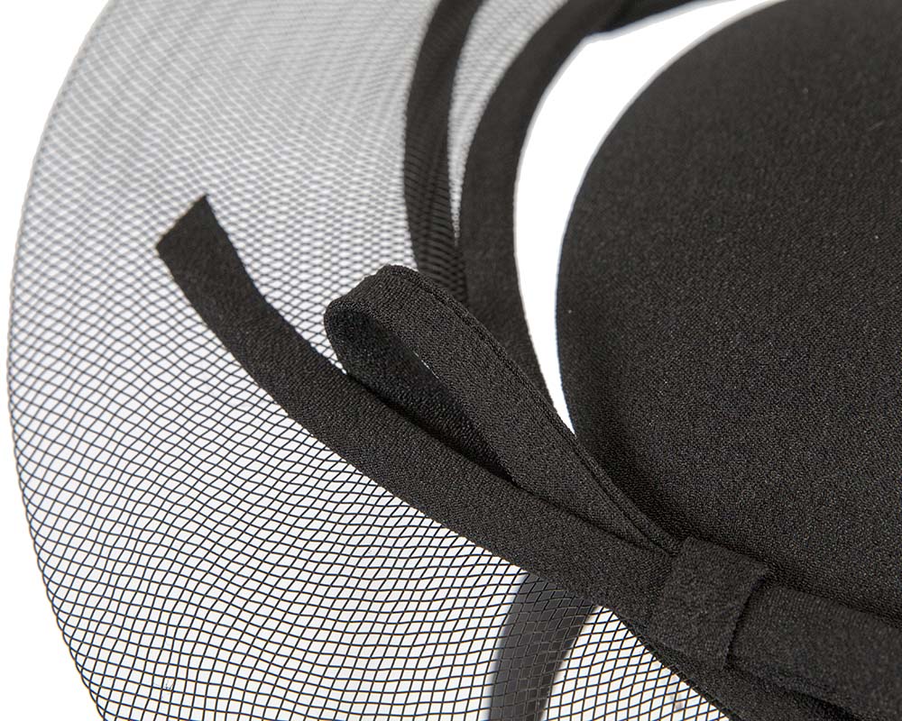 Exclusive black cocktail hat by Cupids Millinery-2