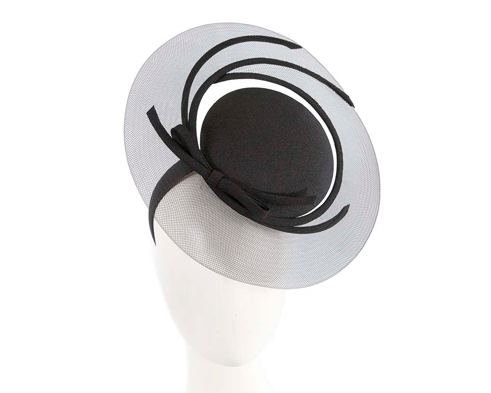 Exclusive black cocktail hat by Cupids Millinery-0