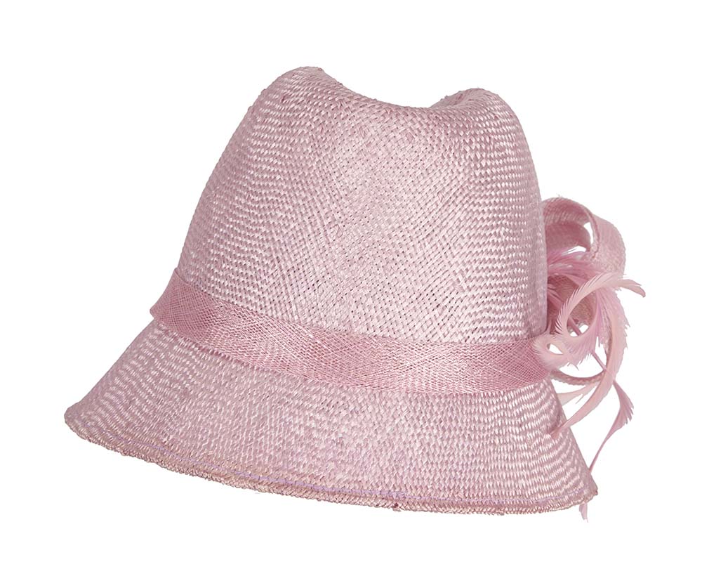 Lilac straw fedora hat by Cupids Millinery-5