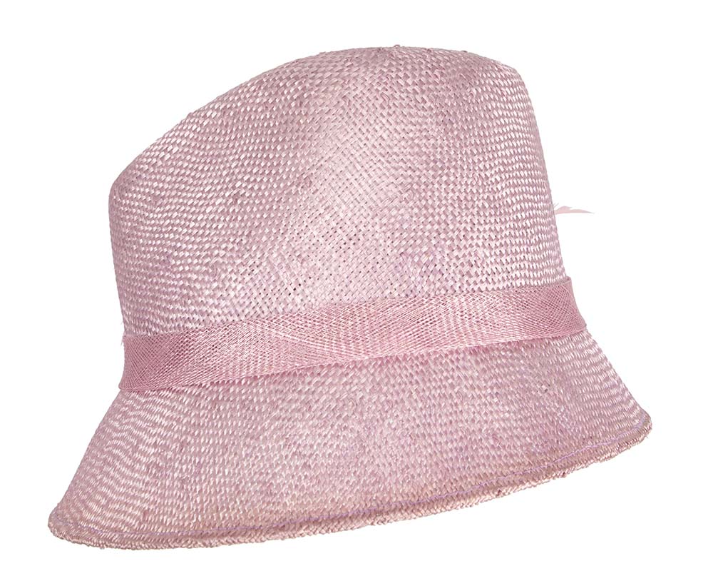 Lilac straw fedora hat by Cupids Millinery-2