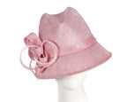Lilac straw fedora hat by Cupids Millinery-0