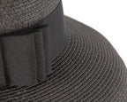 Elegant black ladies summer beach hat-4