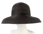 Elegant black ladies summer beach hat-0