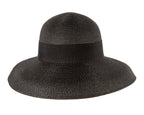 Elegant black ladies summer beach hat-1
