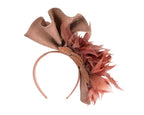 Taupe racing fascinator by Cupids Millinery-5