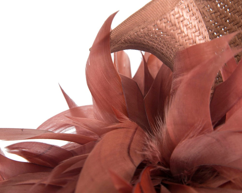 Taupe racing fascinator by Cupids Millinery-4