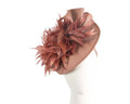 Taupe racing fascinator by Cupids Millinery-0