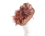 Taupe racing fascinator by Cupids Millinery-0