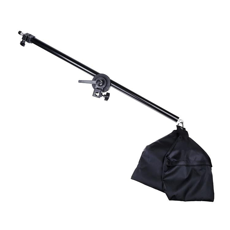 NNEIDS Single Light Softbox Set With Tripod And Arm Jib For Studio Flash-0
