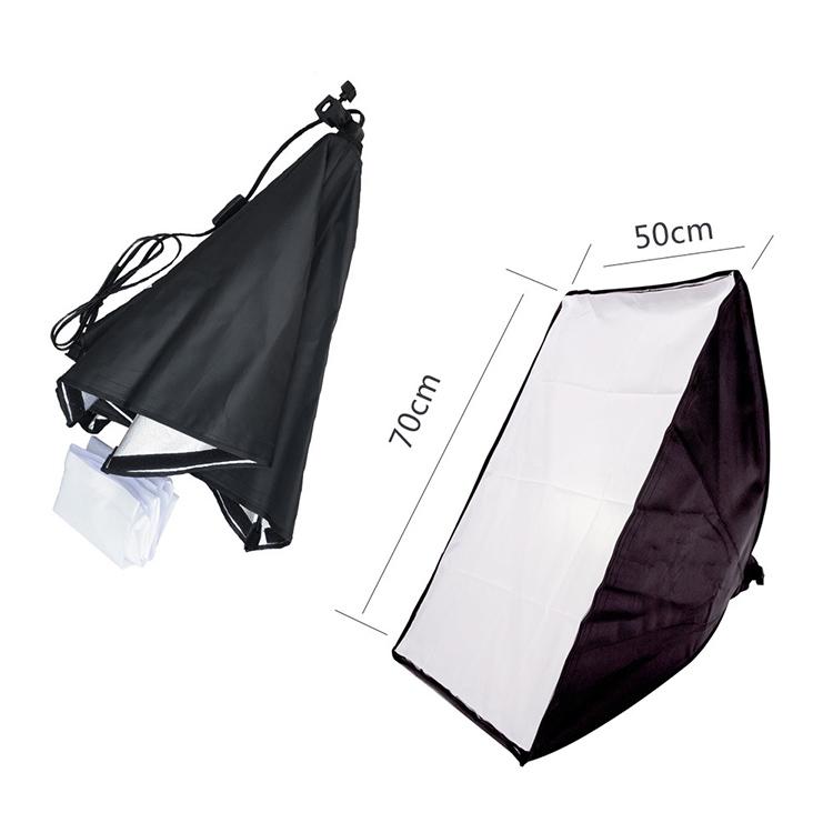 NNEIDS Single Light Softbox Set With Tripod And Arm Jib For Studio Flash-1