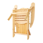 NNEDSZ 3 Piece Wooden Outdoor Beach Chair and Table Set