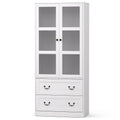Artiss Buffet Sideboard 180cm Hutch Storage Cabinet Kitchen Drawer Door White
