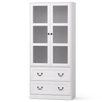 Artiss Buffet Sideboard 180cm Hutch Storage Cabinet Kitchen Drawer Door White