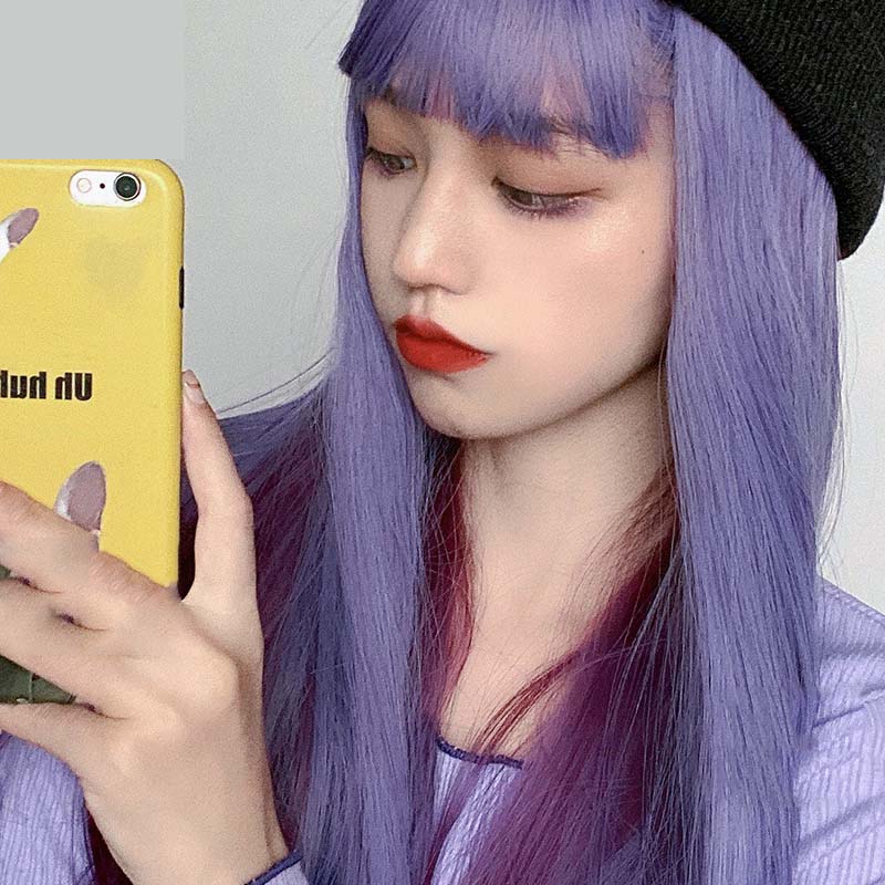 Gradient Long Straight Hair Women's Wig