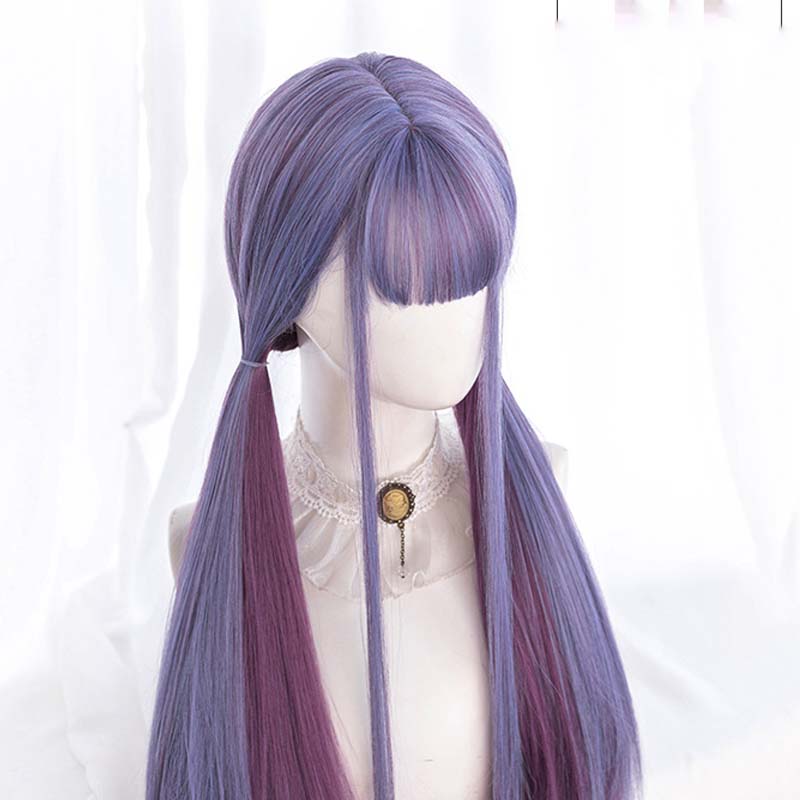 Gradient Long Straight Hair Women's Wig