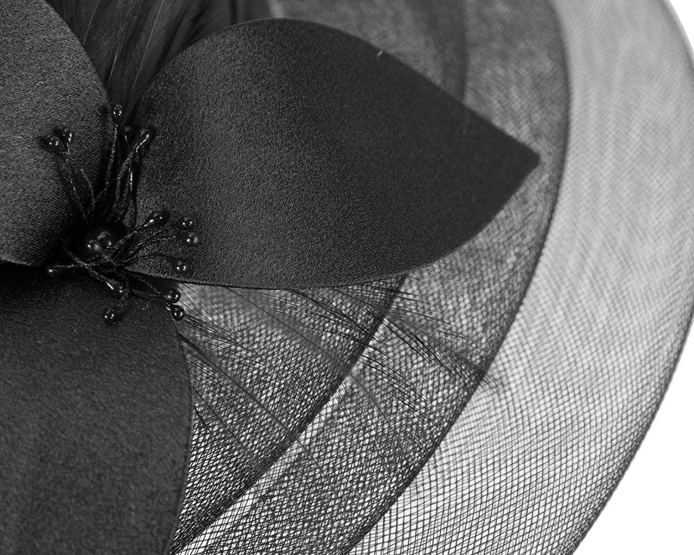Black custom made mother of the bride hat