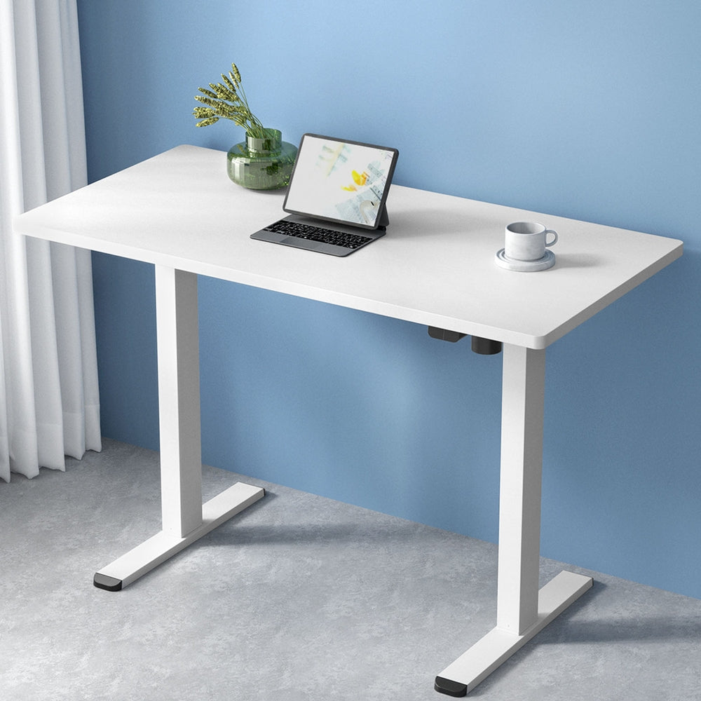 NNEDSZ Artiss Standing Desk Motorised Sit Stand Desks White 140CM