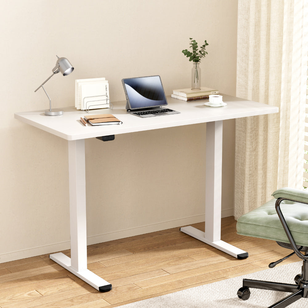 NNEDSZ Artiss Standing Desk Motorised Dual Motor 140CM White