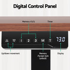 Artiss Standing Desk Motorised Dual Motor Electric Walnut 140CM