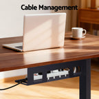 Artiss Standing Desk Motorised Dual Motor Electric Walnut 140CM