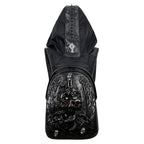 Hoody Hoodie 3D Phantom Ghost Skull Backpack Rivets Laptop Travelling Rucksack Bag with Hat-4
