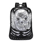 Hoody Hoodie 3D Skull Ghost Backpack Rivets Punk Travelling Rucksack Computer Bags