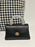 Genuine Python Skin Leather Top Handle Cross Body Bags-5