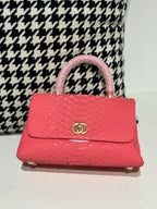 Genuine Python Skin Leather Top Handle Cross Body Bags-0