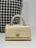 Genuine Python Skin Leather Top Handle Cross Body Bags-1