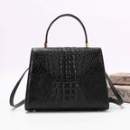 Genuine Crocodile Skin Bone Leather Top Handle Bags