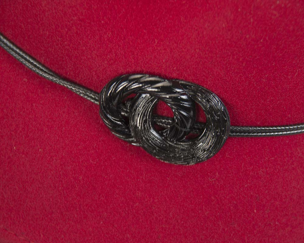 Red ladies fashion felt trilby hat by Max Alexander-5