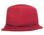 Red ladies fashion felt trilby hat by Max Alexander-2