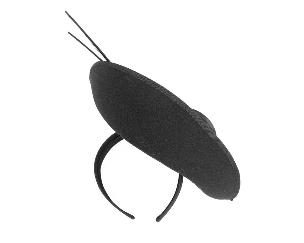 Large black winter fascinator by Max Alexander-3