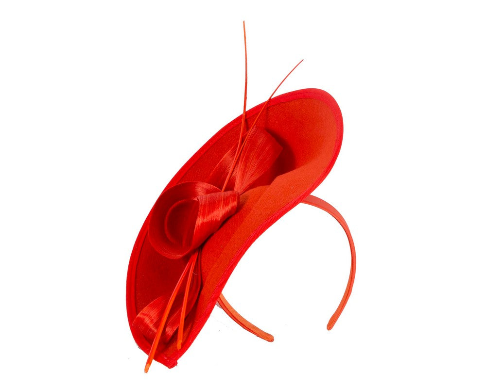 Large orange winter fascinator by Max Alexander-1