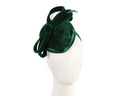 Green velvet pillbox winter fascinator-0