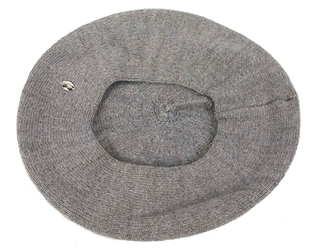 Classic woven dark grey beret by Max Alexander JR004-1